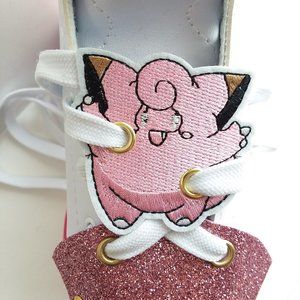 4/$20 Clefairy  Pokemon shoe charm   Roller skate shoelace patch charm